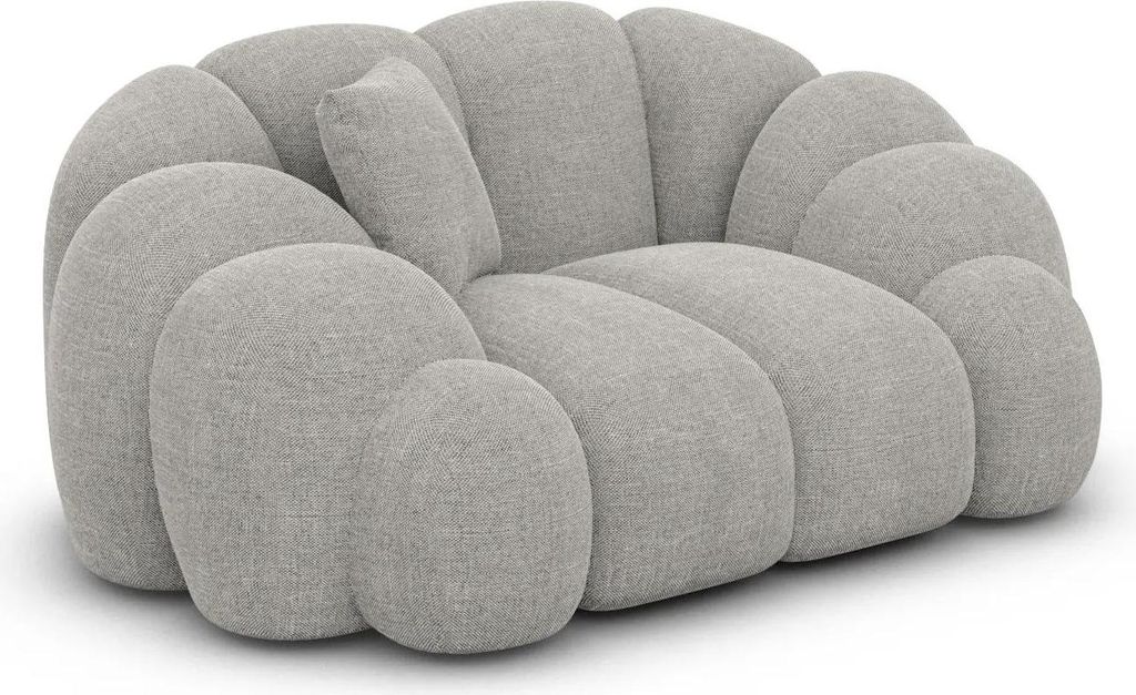 Strukturstoff Sessel Liora Hellgrau