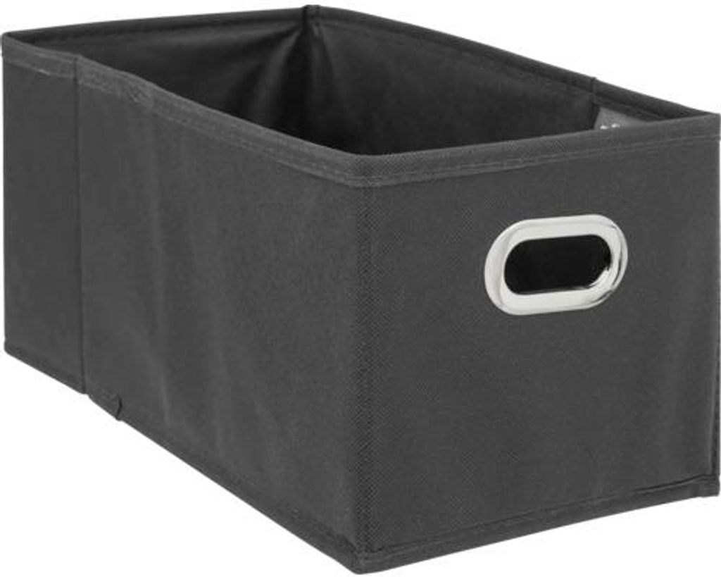 Aufbewahrung Korb Stoff anthrazit 15x31x15 cm Produktbild 