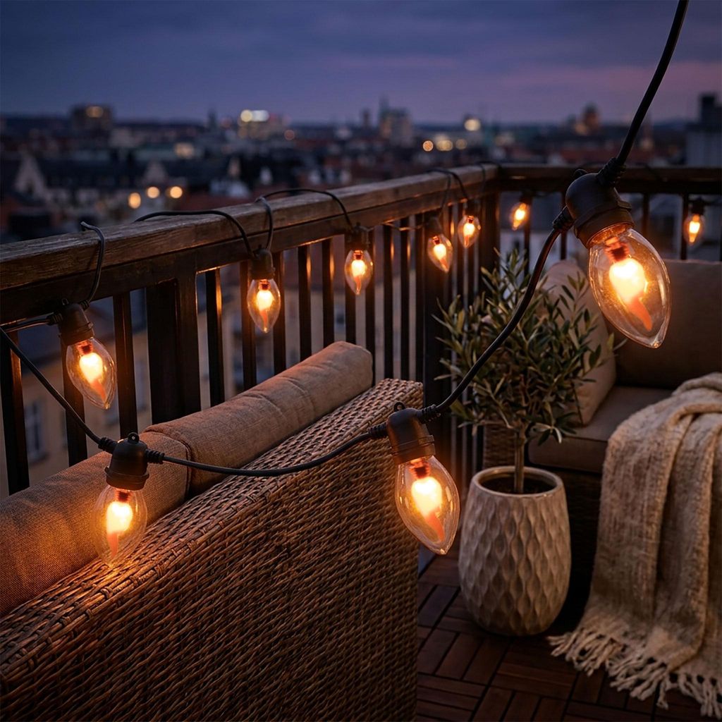 Lichterkette mit 10 Lampen - Flame Lights - Flammenlicht Produktbild 