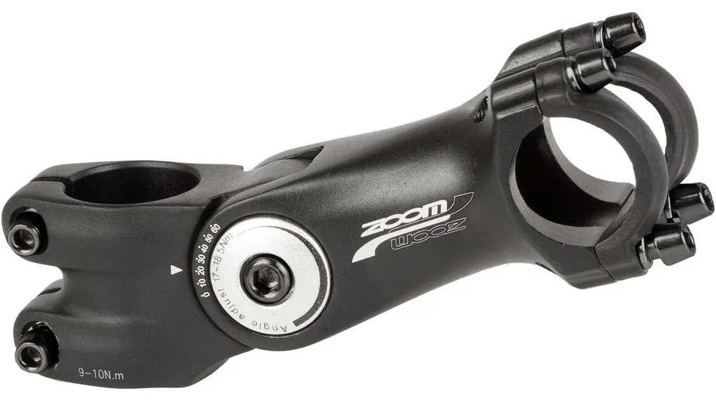 Potence de Vélo Réglable Avant en Aluminium Voorbouw Haute Résistance Noir