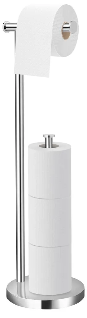 Porte-rouleau toilette anti-basculement et anti-rouille avec socle épais