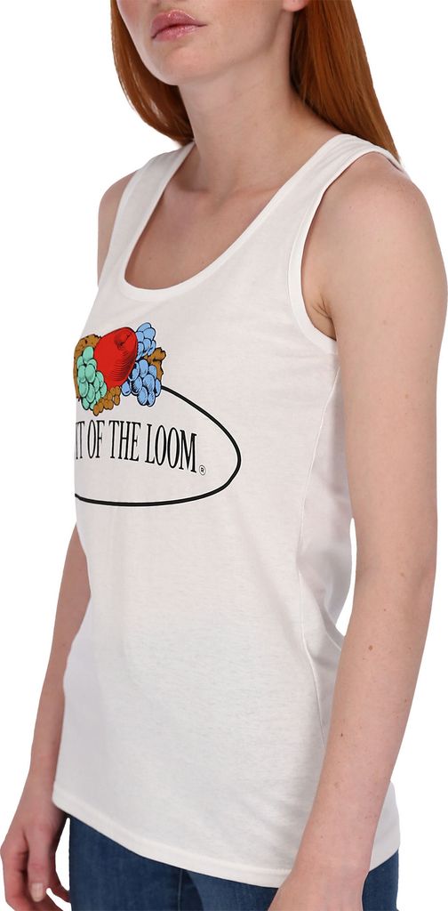 Fruit of the Loom ärmelloses Damen T-Shirt mit Vintage-Logo