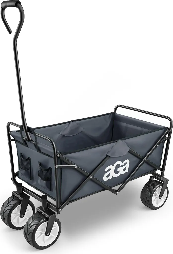 Aga MR4620 Carrello Pieghevole da Campeggio e Giardino Grigio