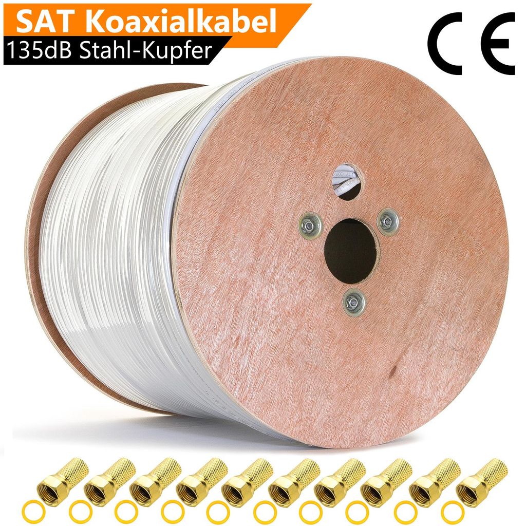 ORSEM 500m Koaxialkabel > 135dB Sat Antennenkabel 5-Fach Produktbild 