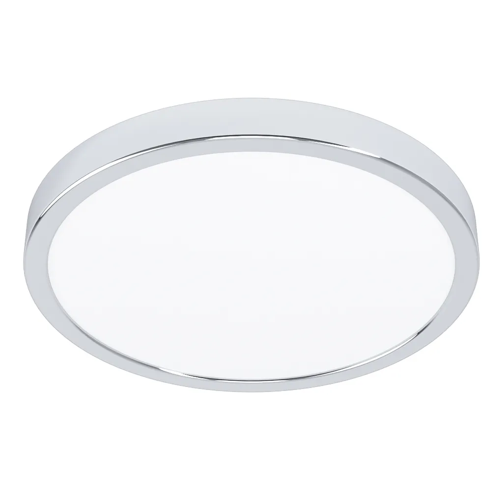 Plafonnier LED IP44 Eglo FUEVA 5 Chrome 285mm - Blanc Neutre 20,5W