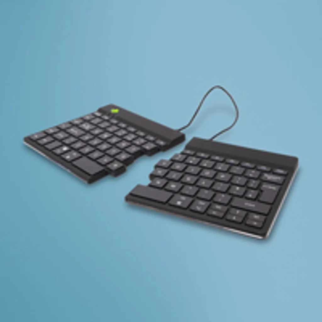 Clavier ergonomique R-Go Split Break AZERTY filaire noir pour bureau