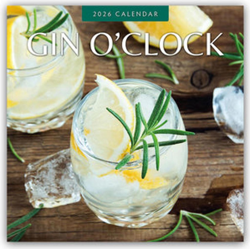 Gin O'clock 2026 Square Wall Calendar