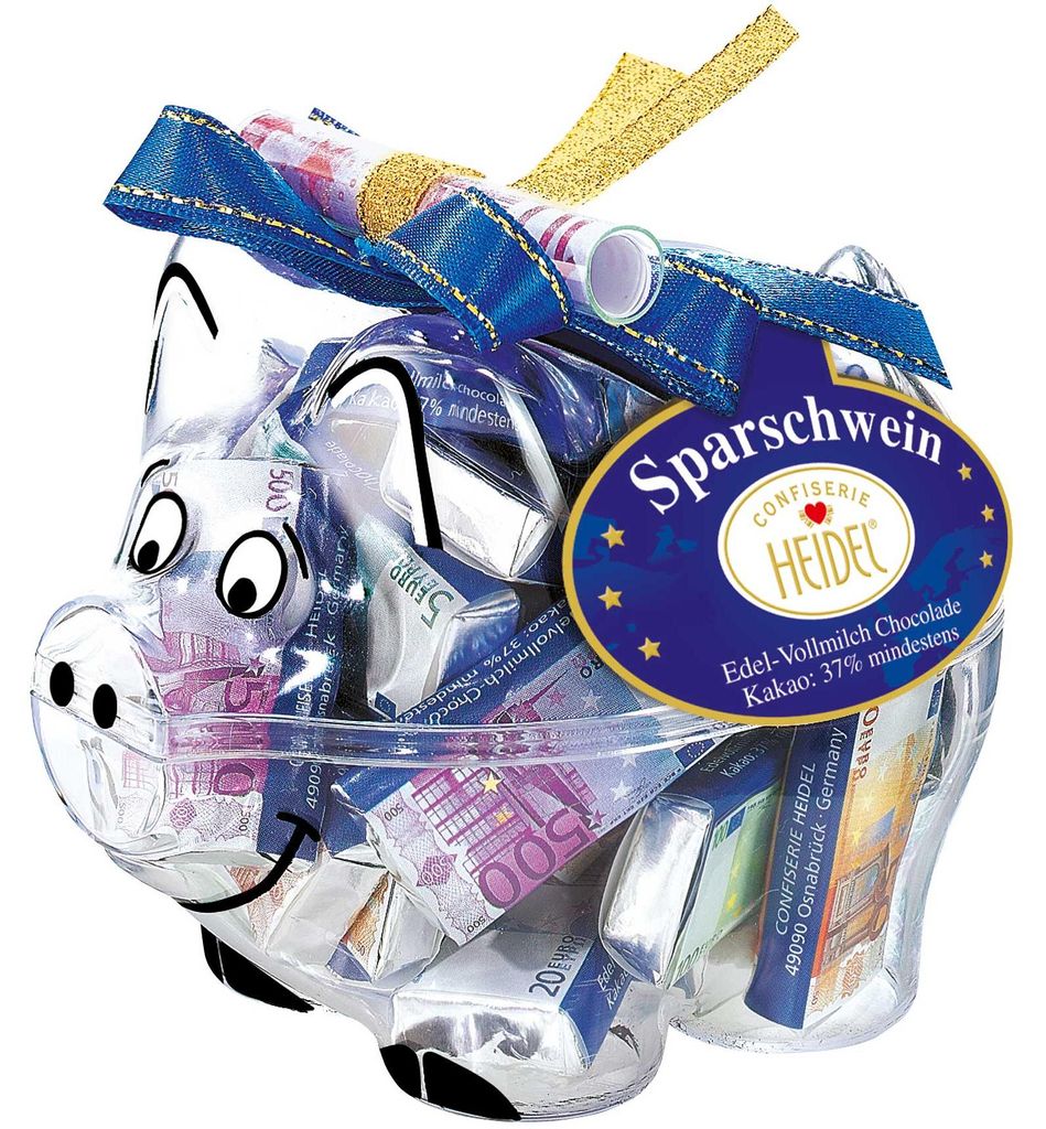 Heidel Euro-Sparschwein 60g Produktbild 