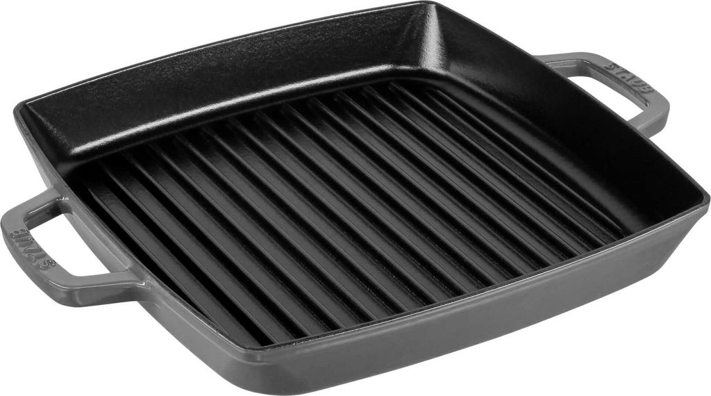 Staub Grillpfanne induktion quadratisch 28cm Graphit-grau