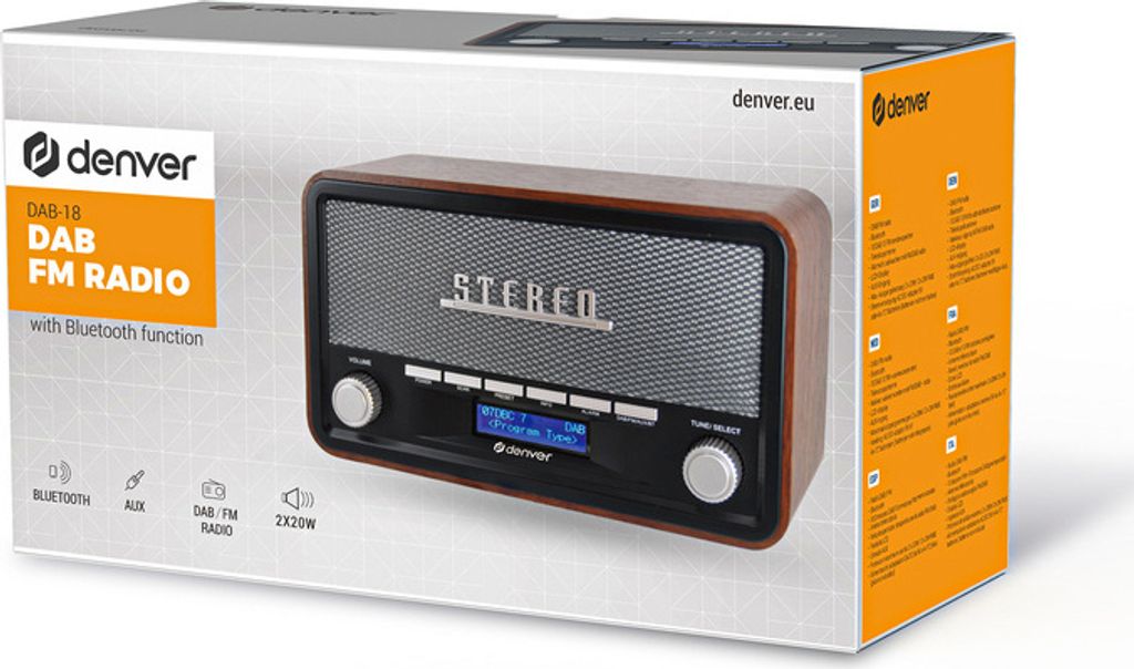 Denver DAB-18 Natural Cyfrowe radio DAB + Zdjęcie produktu 8