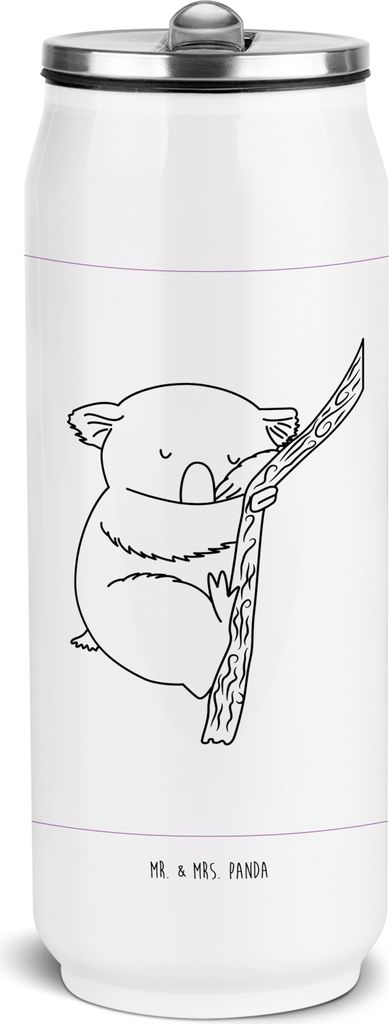 Mr. & Mrs. Panda Trinkflasche Koalabär - Weiß - Geschenk, Bär, Thermosflasche, Schul, Traum, Schlafzimmer, Träumen, Koala, Sportflasche, Lustig...