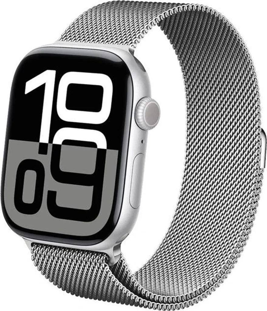 Cinturino Milanese Apple Watch Argento Acciaio Crong Milano 38-42mm
