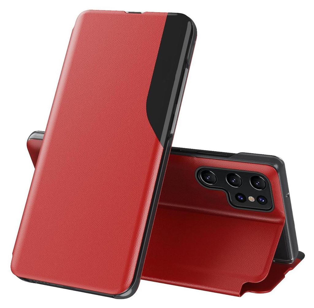 Handy Hülle Smart View für Samsung Galaxy S26 Ultra Magnetisch Flip Case Rot