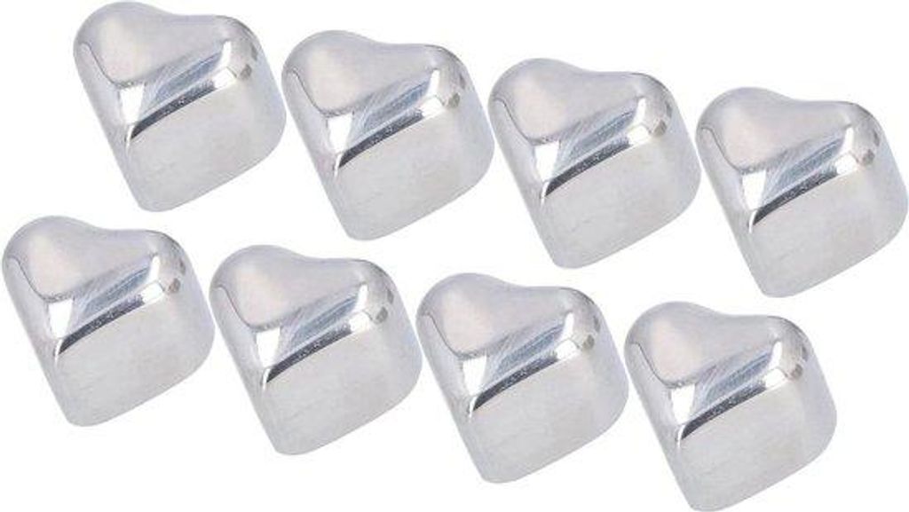 Hartvormige Rvs Whisky Stone Cooling Set 8 Stuks