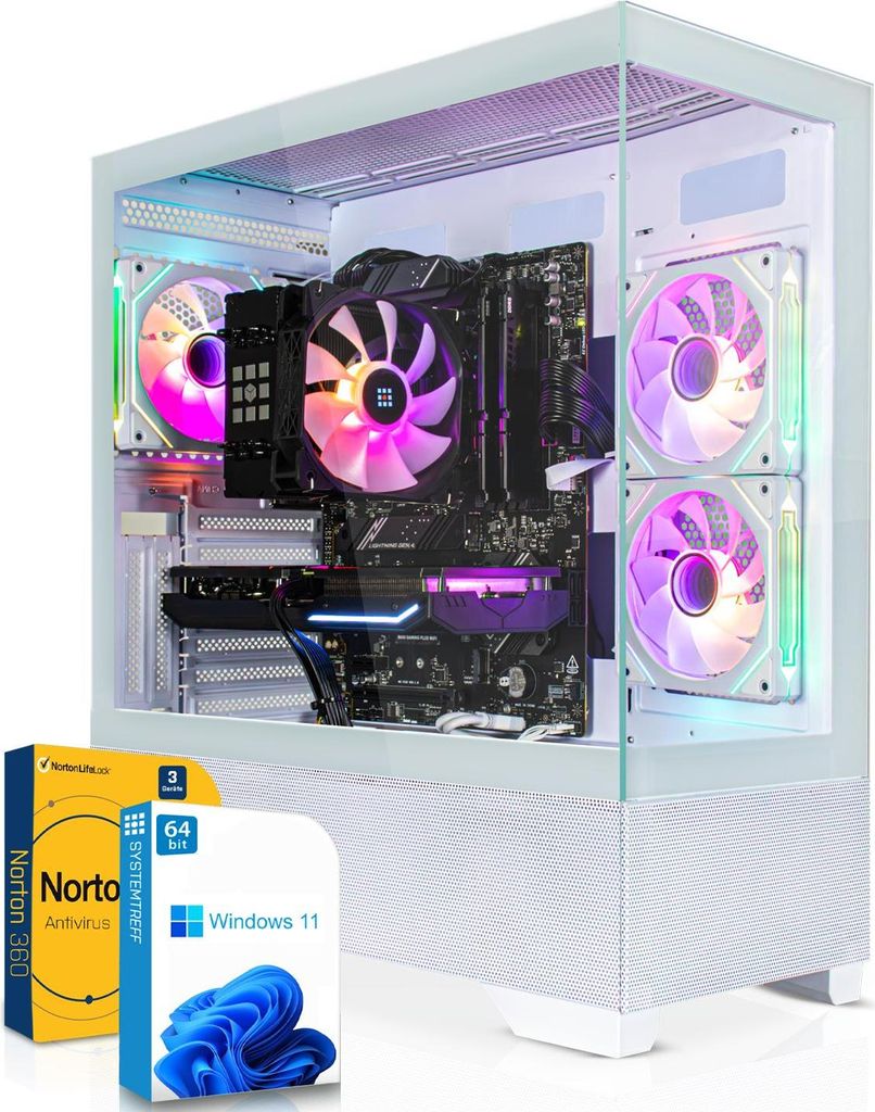 SYSTEMTREFF Gaming PC - Core i5-12600K - Nvidia GeForce RTX 5060 8GB - 16GB DDR4 - 1TB NVMe - Windows 11 Pro - Desktop