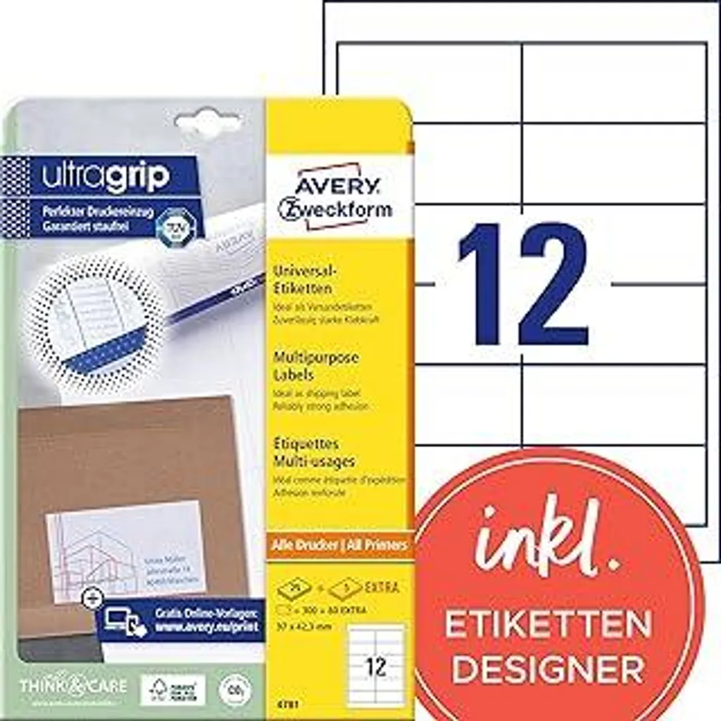 Etichette Universali Avery 4781 97x42,3mm: Organizza e Spedisci con Stile