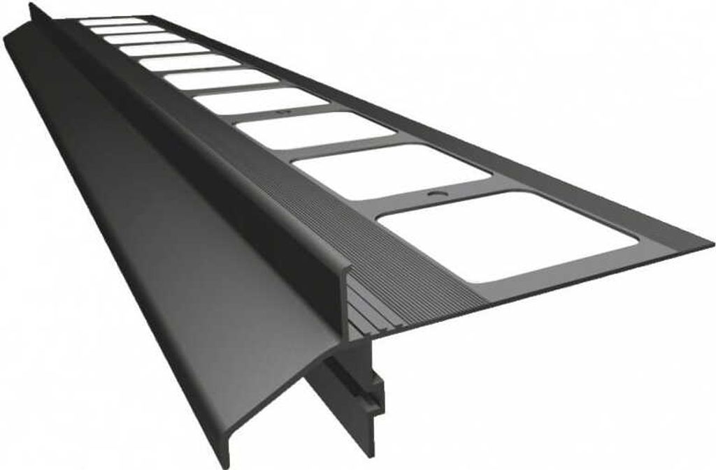 Renoplast Aluminium Traufprofil K40 Keramikboden, Profil 200cm, Graphit