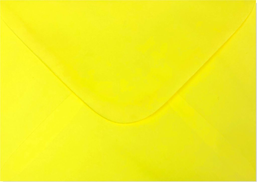 Gelbe fluo neon Briefumschläge 80g/m2 C6 10 Stück Nr. 60