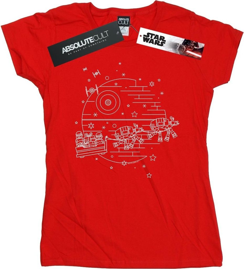 Star Wars - "Death Star" T-Shirt für Damen BI42106 (XL) (Rot)