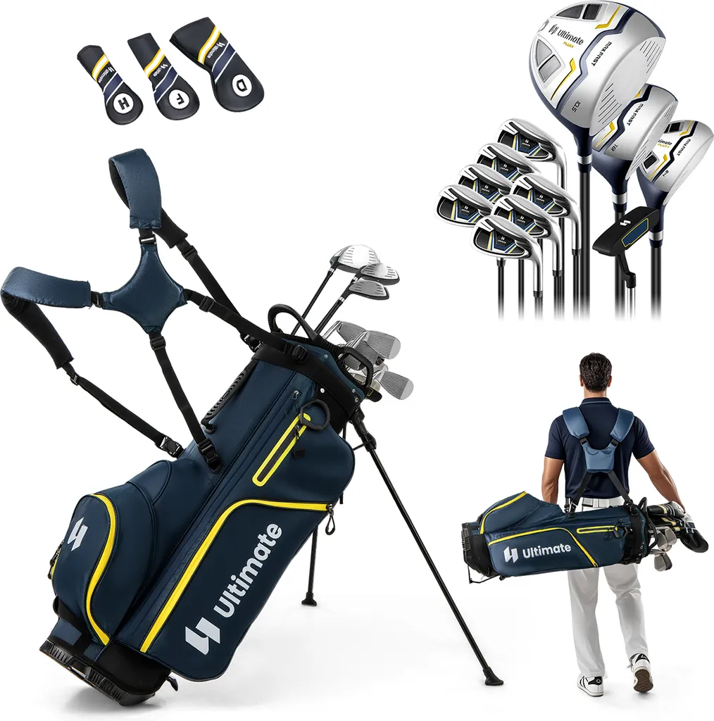 Équipement Golf Homme 15 Pièces Droitier Idéal pour Débuter et Progresser