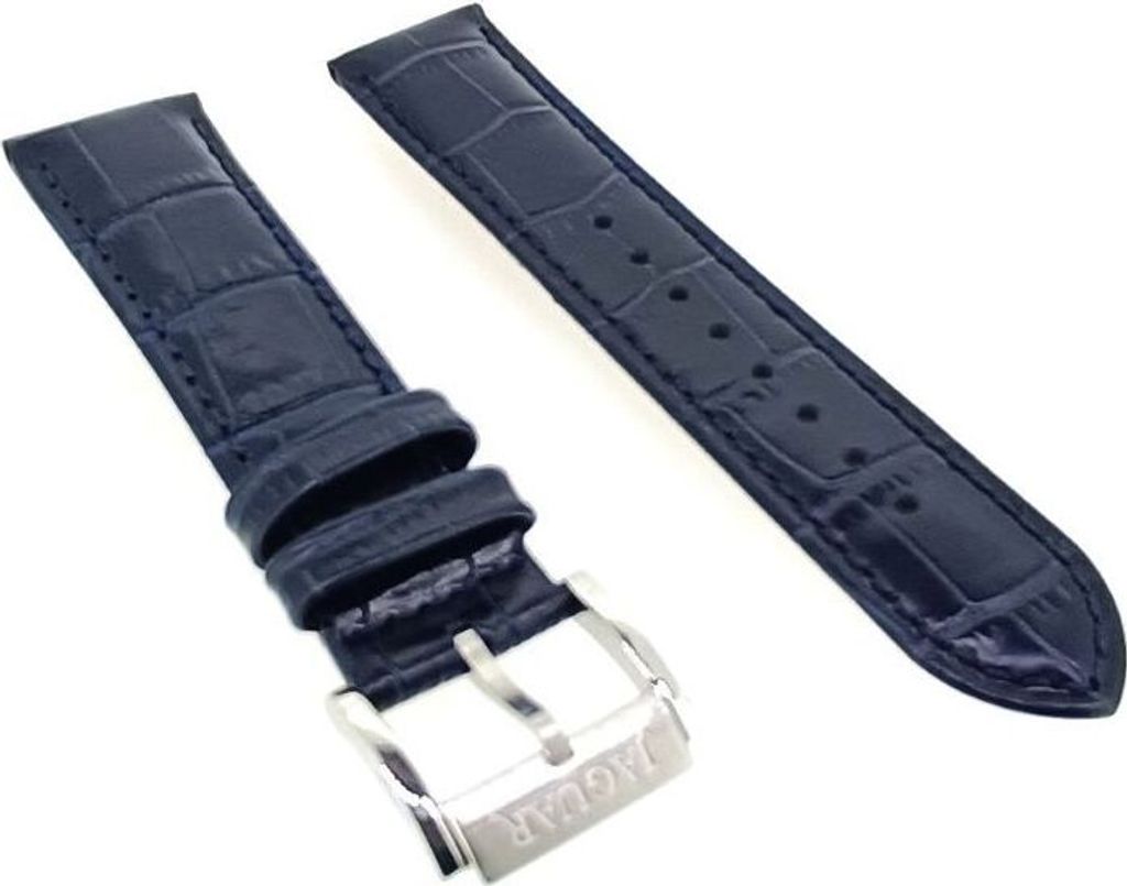 Jaguar Acamar Chrono |Uhrenarmband Leder blau Krokoprägung Produktbild 