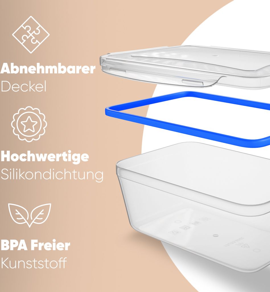 classbach® Frischhaltedosen mit Deckel | 5er Set | 100% Produktbild 6