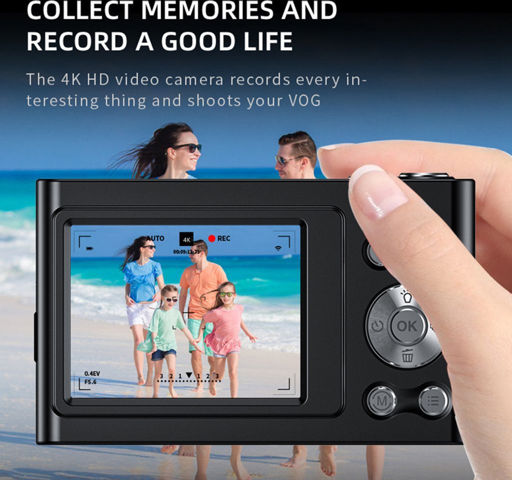Andoer 4K digitální fotoaparát, videokamera, 48 MP, Obrázek produktu 12