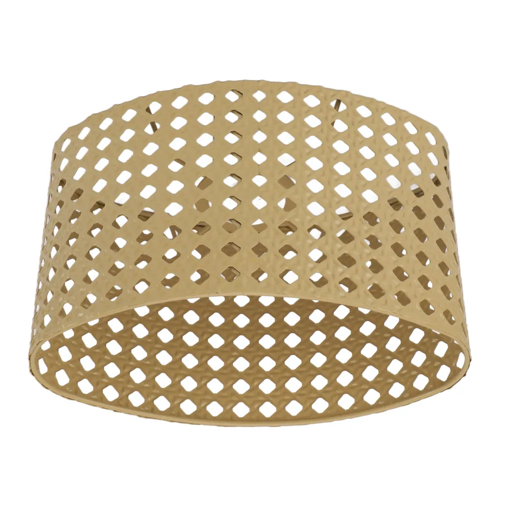 Abat-jour en métal ajouré forme ovale pour lampe de chevet ou suspension