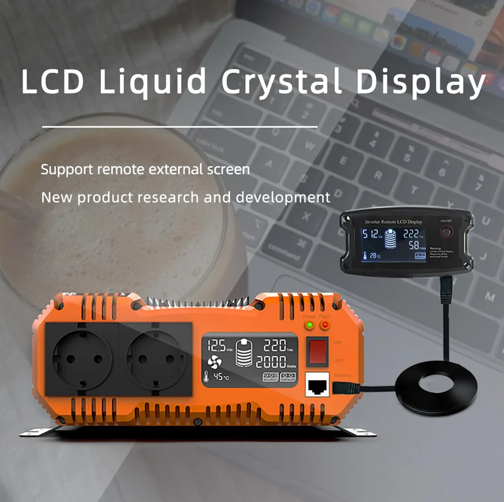 Onduleur Pur Sinus 3000W 24V avec Écran LCD et Télécommande Déportée