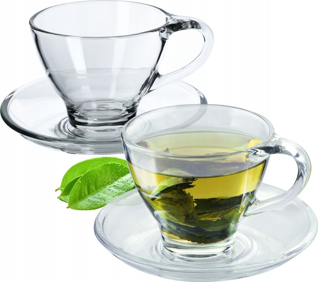 Bicchieri KADAX "Zinal", tazza con piattino, tazza di vetro Immagine del prodotto 
