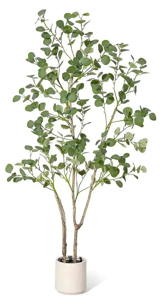 Eucalyptus artificiel 210 cm - Plante verte sur pied en polyester - 1 pce