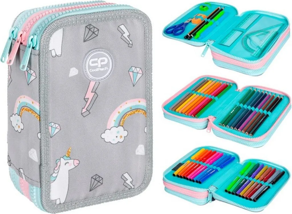 Trousse Licorne bHome PEBH1216 : fini le désordre avec ses 3 compartiments