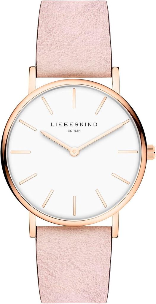 Watch Damen Armbanduhr mit Klassisches Design und Rundes Gehäuse 34 mm Lederarmband, 5 ATM wasserdicht Elegante Quarz mit Edelstahlgehäuse
