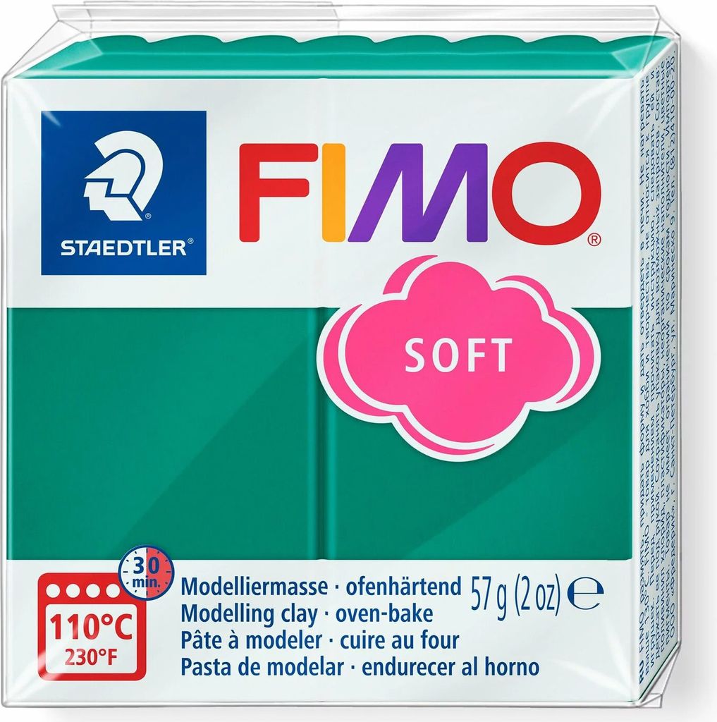 FIMO, Glinka modelarska, Glinka szmaragdowa miękka normalna Zdjęcie produktu 