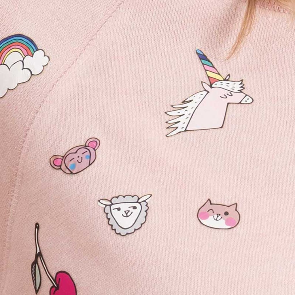 Made by Me | Bügelmotiv fröhliche Gesichter 2cm 9 Stück