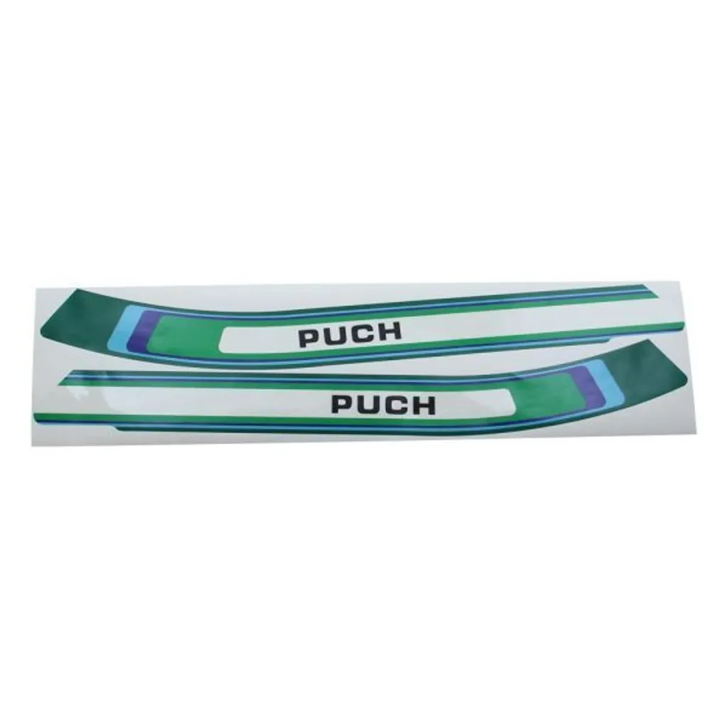 Autocollant Puch Vert Haute Résistance 495x48 mm Spécial Réservoir