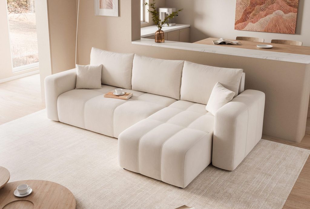 Idohome – Canapé d'angle moderne avec fonction couchage et Image du produit 