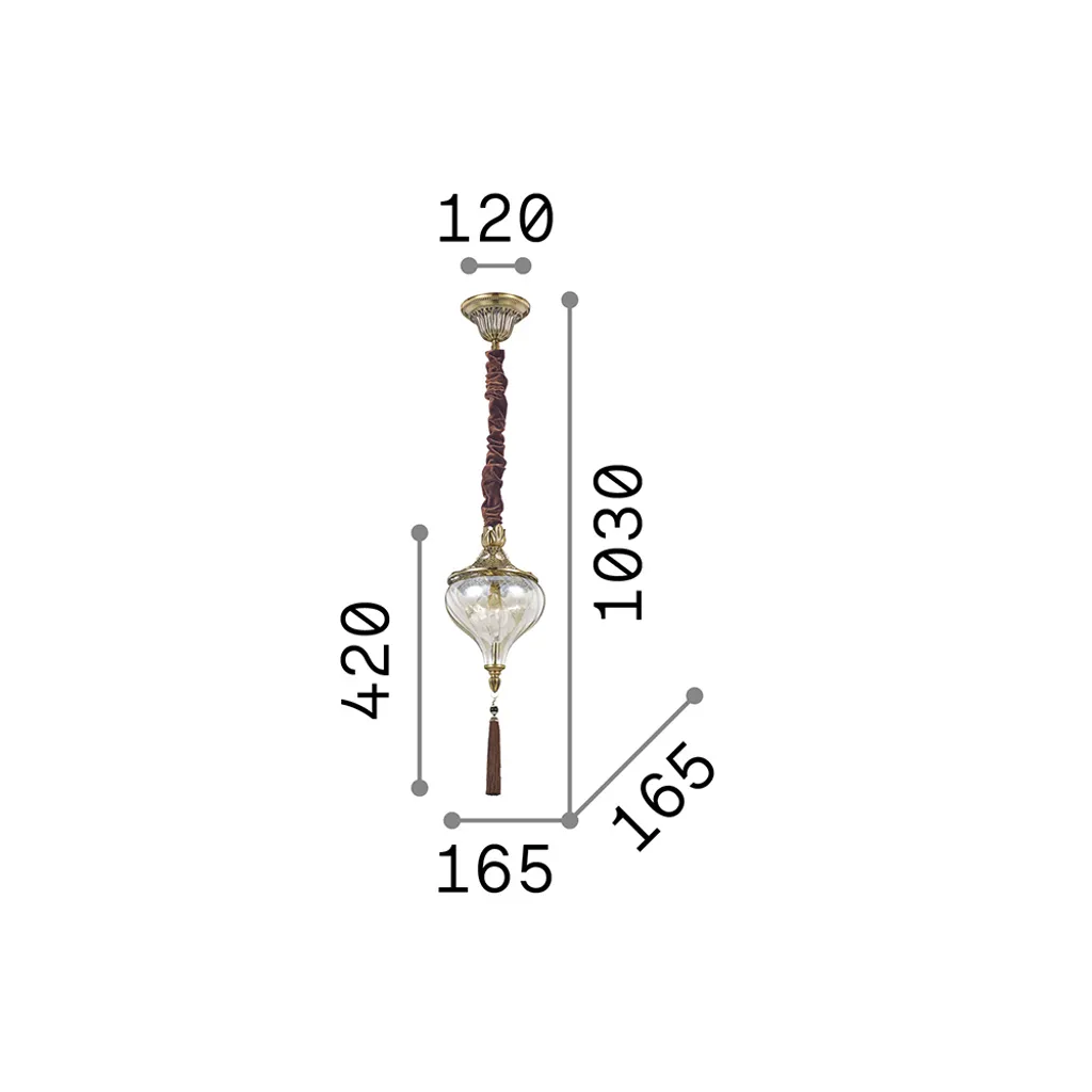 Luminaire Harem brun suspension anti-éblouissement pour déco élégante