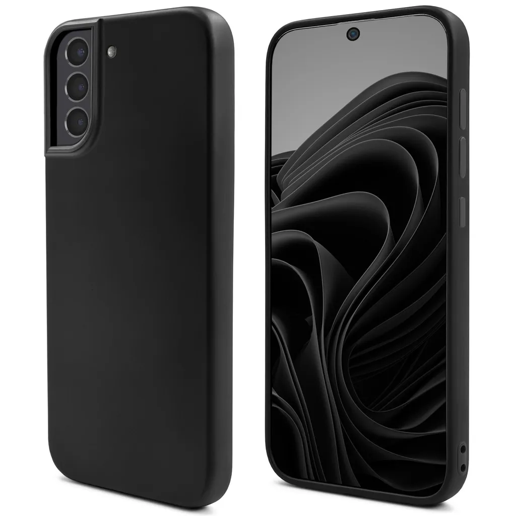 Moozy Lifestyle Cover Samsung S21 5G Silicone Liquido Nero Opaco