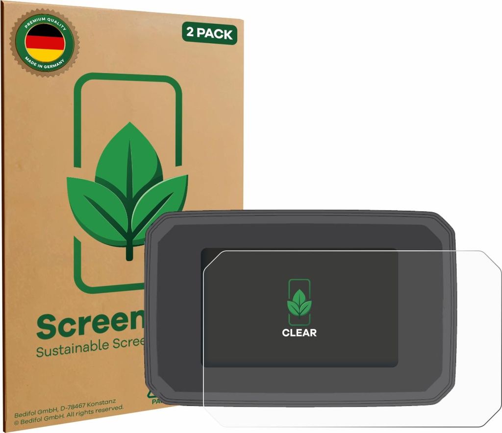 2x ScreenLeaf Schutzfolie für Honda CMX1100 Rebel 2025 nachhaltiger Displayschutz Display Schutz Folie Klar Transparent