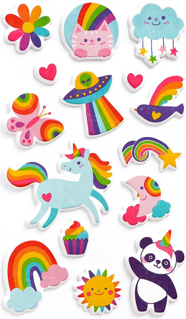 Sticker Creative Aufkleber Regenbogen Panda Einhorn (BSB-85-841 im Katalog)