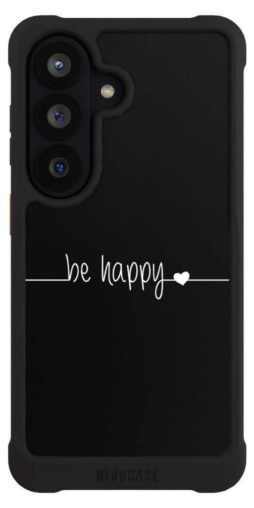 NIVOCASE Hülle für Samsung Galaxy S26 Stoßfeste Handyhülle NIVOmax Case Schwarz Glück Sprüche Statement