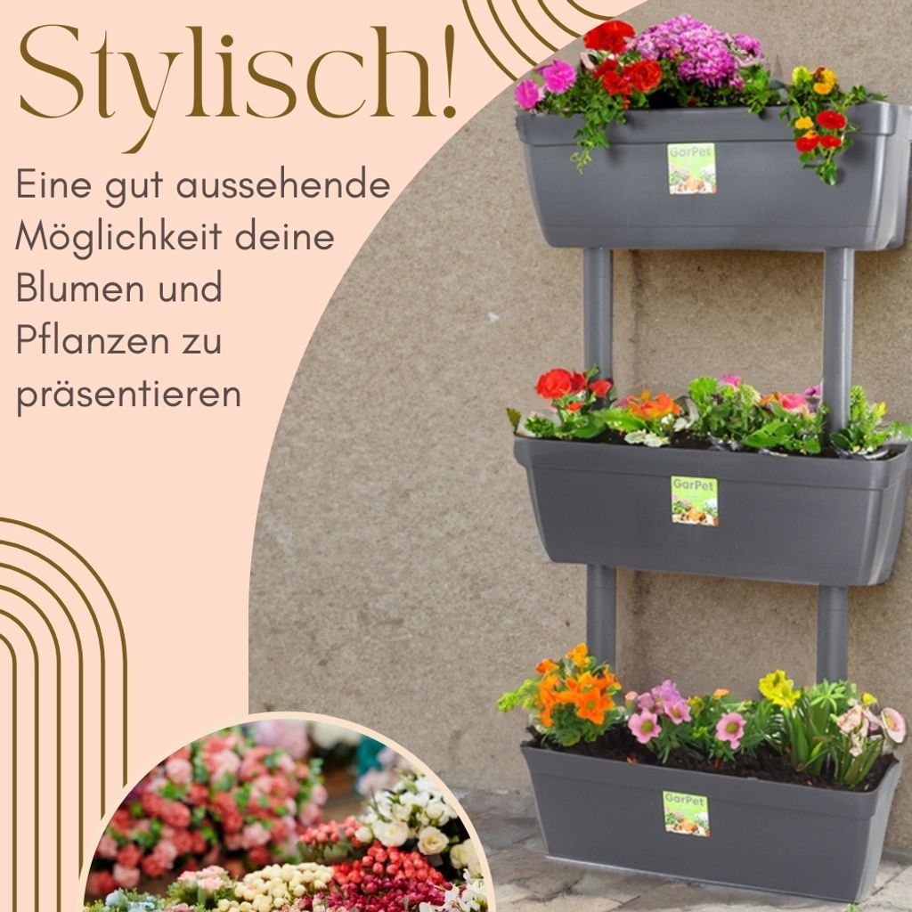 pflanztopf wasserreservoir Pflanztopf Greenville Round Weiß H18cm 20cm D20cm kaufen main image 1