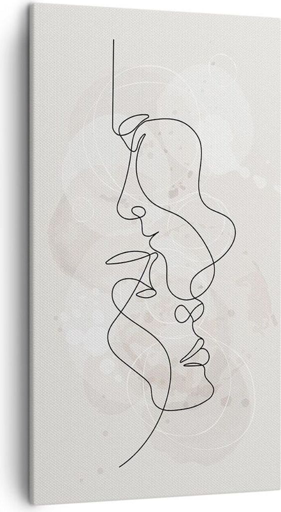 Bild auf Leinwand - Leinwandbild - Einteilig - Einzeilig Mann Frau - 45x80cm - Wand Bild - Wanddeko - Wandbilder - Leinwanddruck - Bilder - Wanddek...