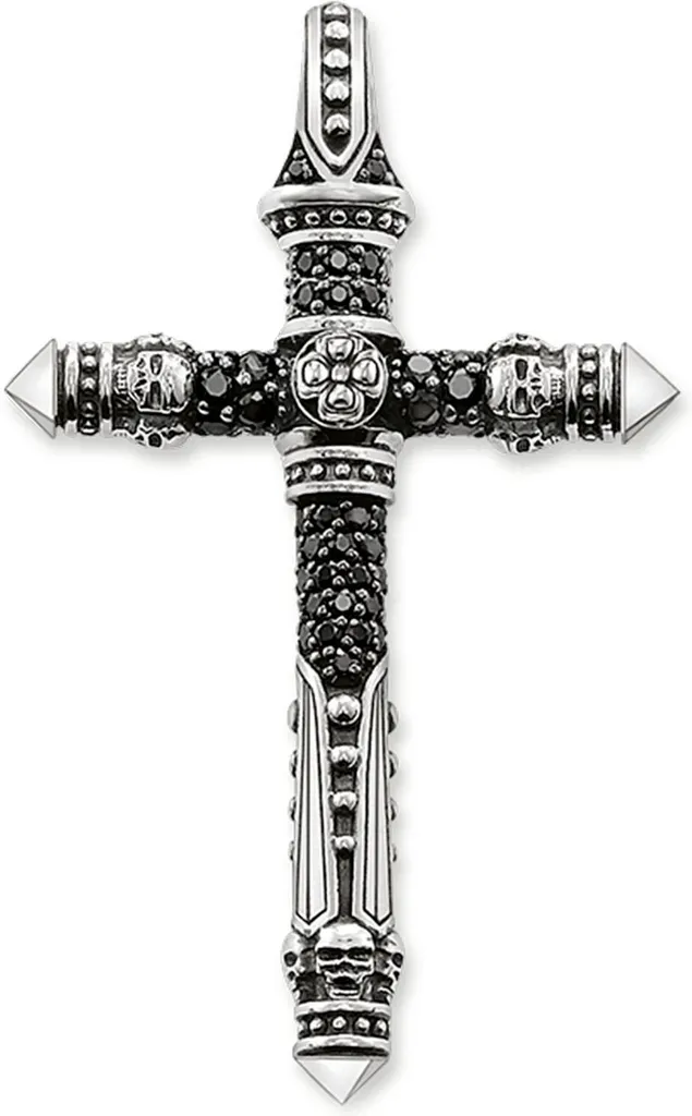 Bijou Pendentif Argent 925 Noirci Thomas Sabo PE396 Design Rock Chic
