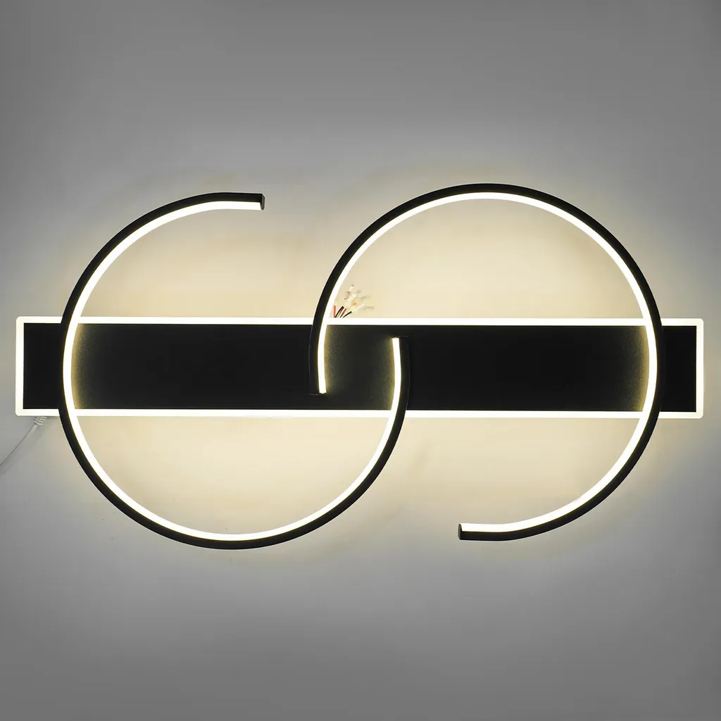 Plafonnier LED Anti-Éblouissement Noir - Intensité Réglable par Télécommande
