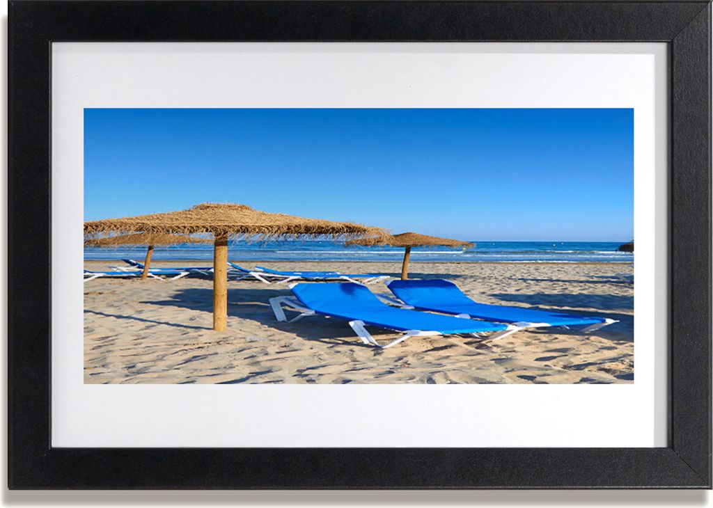 Bild 30x20 MDF-Rahmen Wandkunst Strand Meer Landschaft