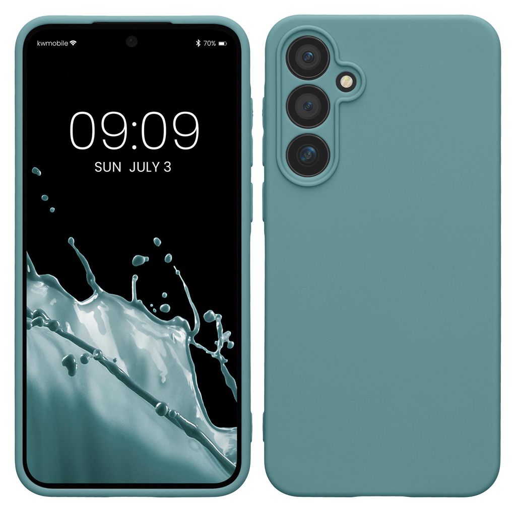 kwmobile Handyhülle für Samsung Galaxy A55 5G Hülle - weiches Handy Silikon Case - Schutzhülle Cover - Arctic Night