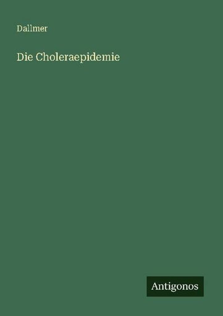 Die Choleraepidemie