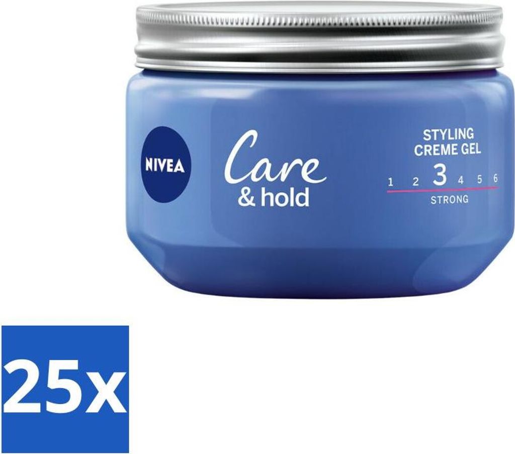 NIVEA - Styling Creme Gel - Pflege & Festigkeit - Reinigt sofort die Poren - 150 ml - Vorteilspack - 25 Stücke